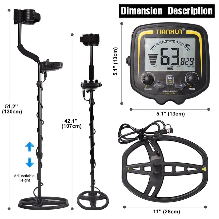 Professional 2.5m Depth Gold Detector Tx 850