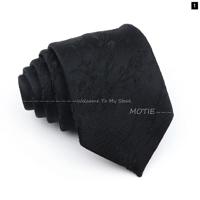 Black And Pink Polyester Neckties For Men Weddings Parties And Daily Wear