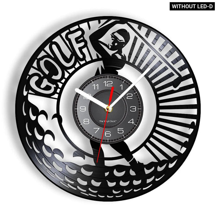 Golfer Vinyl Record Wall Clock