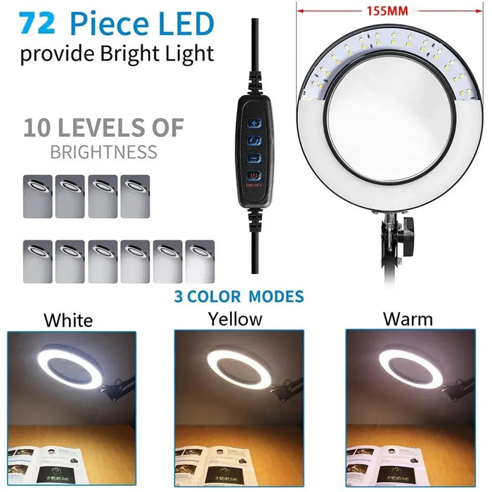 Usb Magnifying Glass With Led Lights 72Led