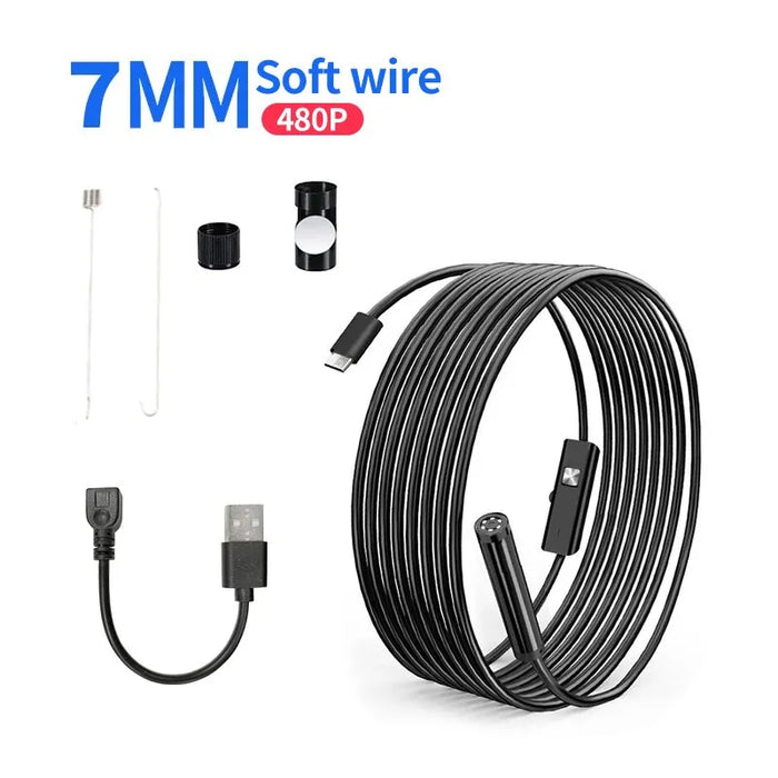 Android Endoscope 5.5Mm 7Mm Borescope Inspection Camera Waterproof 6 Led Compatible With Android Pc