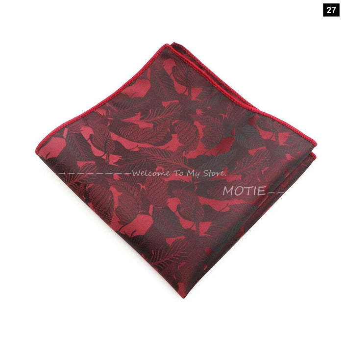 Mens Plant Pattern Handkerchiefs For Weddings And Daily Wear