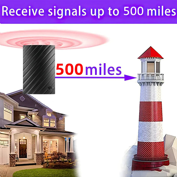 500 Miles Digital Tv Antenna with Signal Booster