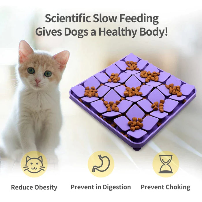 Silicone Puzzle Dog Bowl Slow Feeder Mat