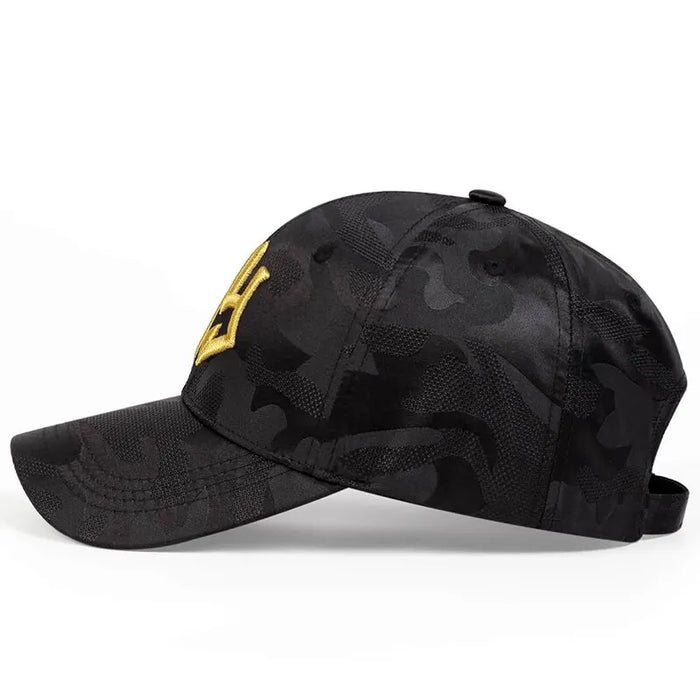 Embroidered Camo Baseball Hat For Outdoor Wear