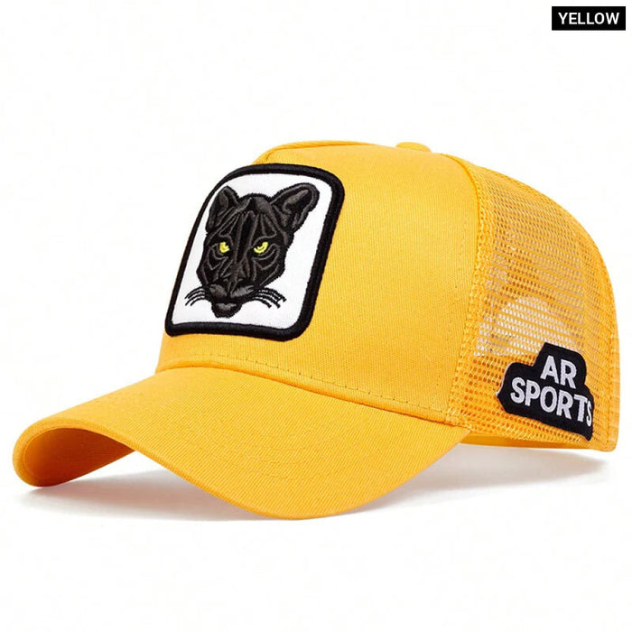 Adjustable Cat Embroidery Baseball Cap / Hat For Outdoor Sun Protection