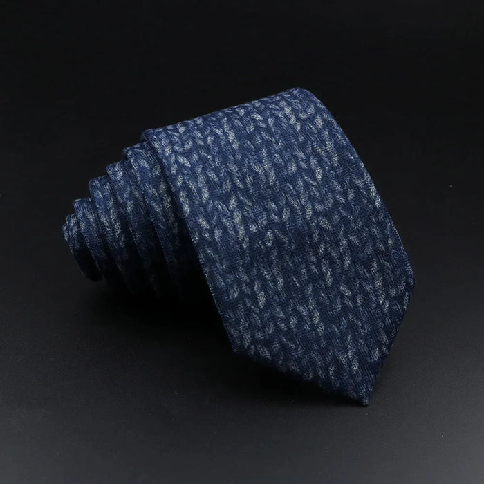 Handmade Mens Plaid Tie Black Grey Red Cotton Wool Wedding Business Party Gift Accessory