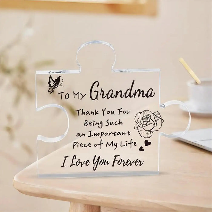 Grandma's Funny Puzzle Plaque Perfect Gift For Birthday & Christmas