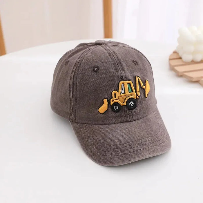 Kids Excavator Embroidered Baseball Cap / Hat