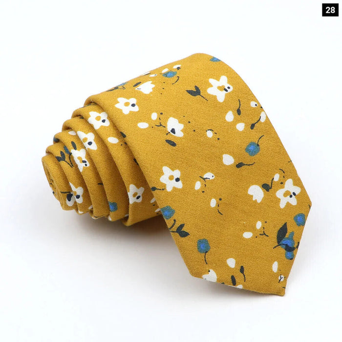 Cartoon Neck Ties For Men Slim Casual Cotton For Weddings And Parties