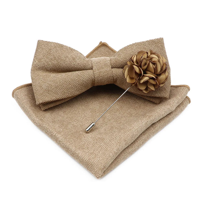 Super Soft Suede Bowtie Set For Weddings