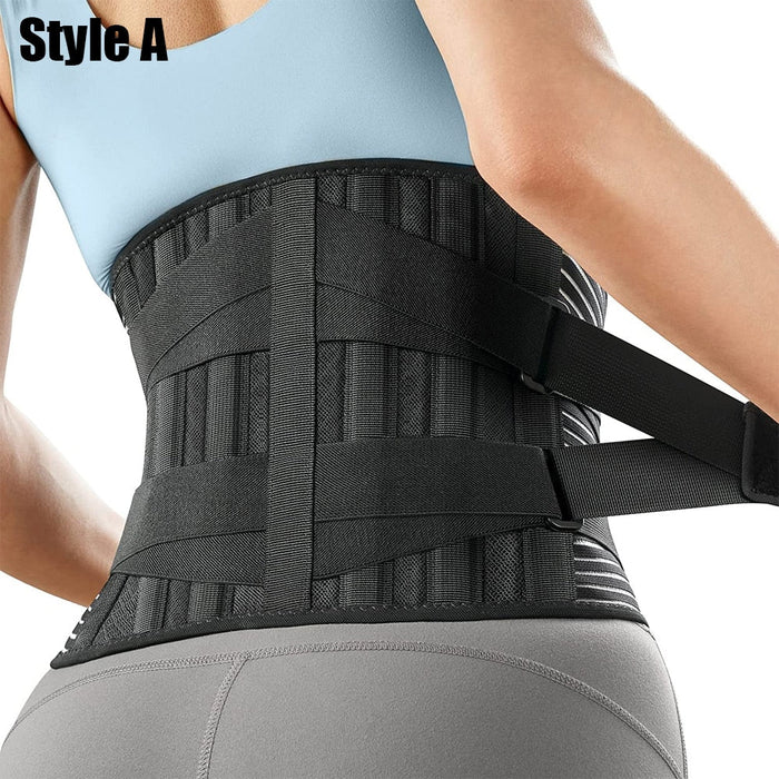 Anti-skid Breathable Back Brace Belt With 16-hole Mesh For Lower Back Pain Relief