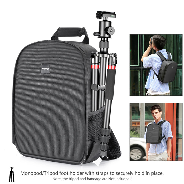 Waterproof Dslr Camera Backpack With Shockproof Partition Small Insert Case For Photographers