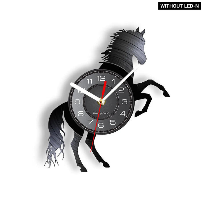 Horse Head Vinyl Record Wall Clock