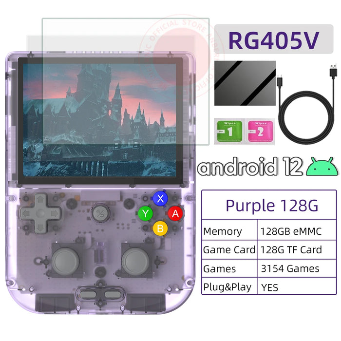 Retro Handheld Game Console Android 12 128g Tf 3172 Games 4.0 Ips 5500mah