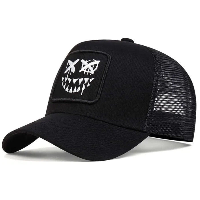 Smiling Teeth Embroidered Baseball Cap Outdoor Sun Hat