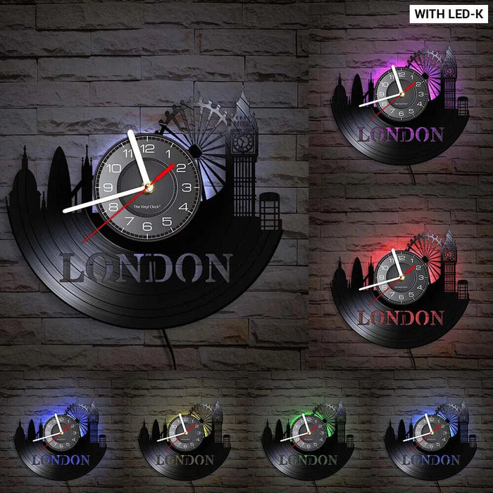 London Vinyl Record Wall Clock