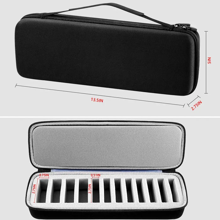 12 Blade Grooming Clipper Blade Case Hard Travel Storage Organizer