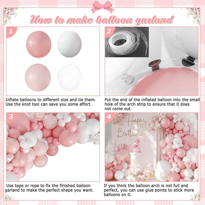 Pink And Blue Balloon Arch Garland Set Birthday Gift Wedding Anniversary Bridal Party Decoration Room Decoration