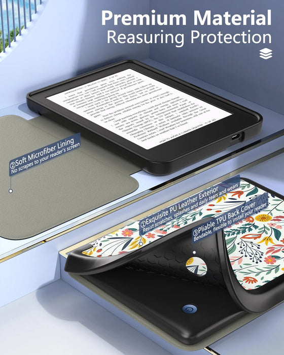 Ultra Slim Lightweight Anti-Scratch Smart Cover with Auto Wake/Sleep for Kobo Clara 2E 2020 Release