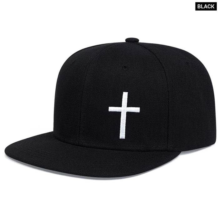 Adjustable Cross Embroidery Baseball Cap / Hat For Outdoor Wear