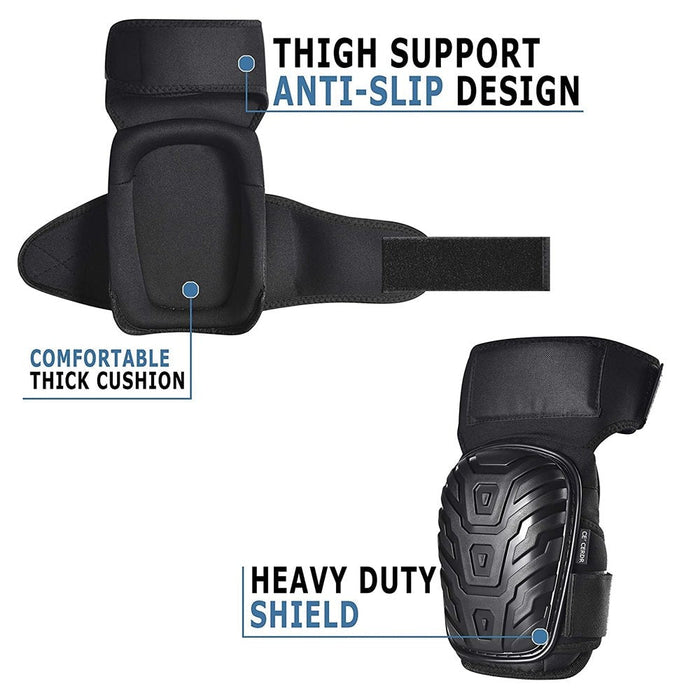 Professional Heavy Duty Tactical Knee Pads with Thick Gel Cushion For Work Gardening Construction