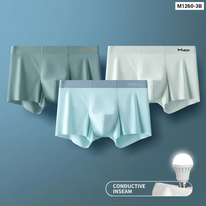 3 Piece Ice Silk Boxer Shorts For Men l