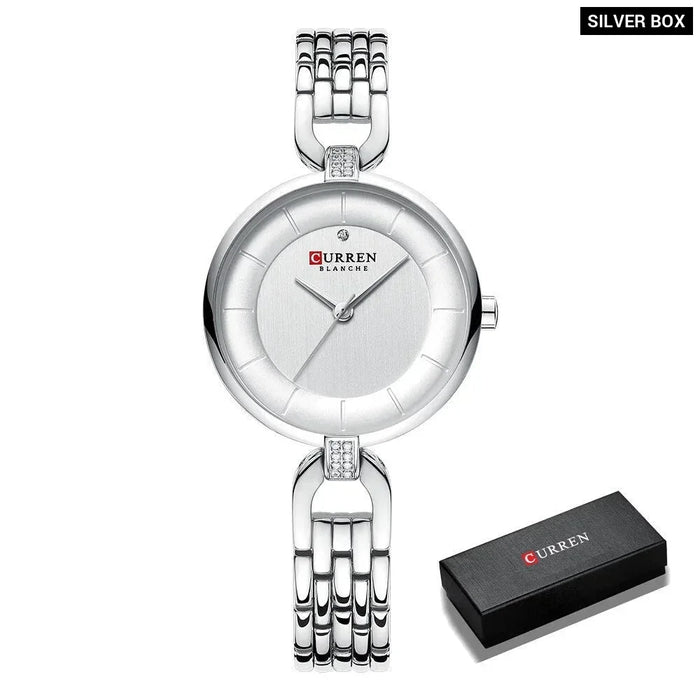 Women's Quartz Watches Stainless Steel Clock Ladies Wristwatch