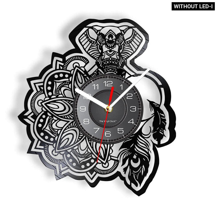 Vinyl Record Elephant Wall Clock