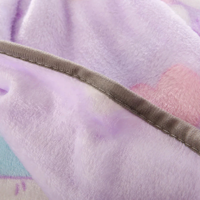 Soft Purple Rabbit Throw Blanket