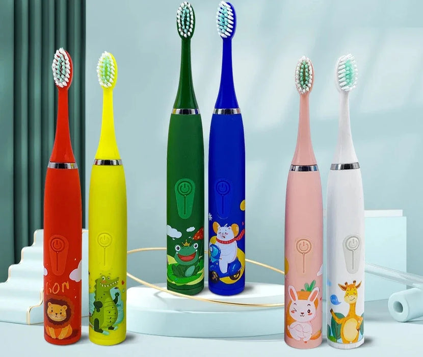 Kids Electric Toothbrush With Replaceable Heads