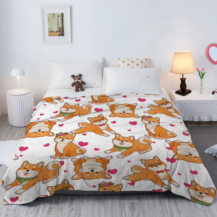 Dog Blanket Soft Plush Throw For Sofa Couch And Bed