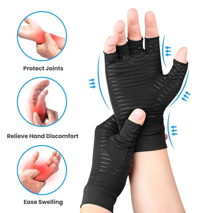 1 Pair Copper Arthritis Compression Gloves For Women Men