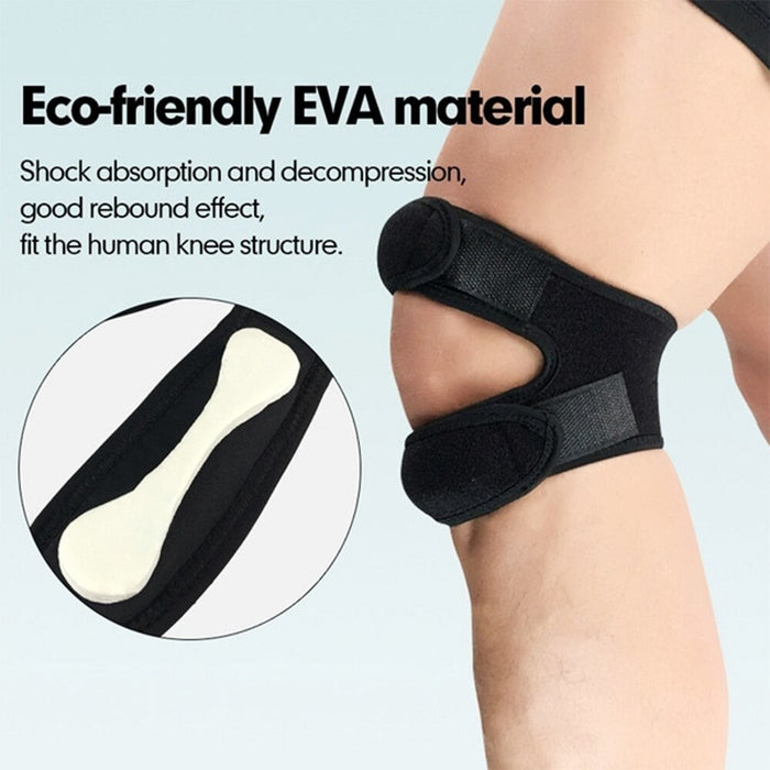 1Piece Adjustable Patella Knee Strap with Double Compression Pads