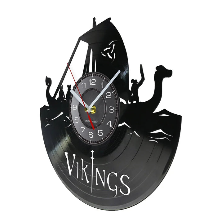 Vikings Vinyl Record Wall Clock