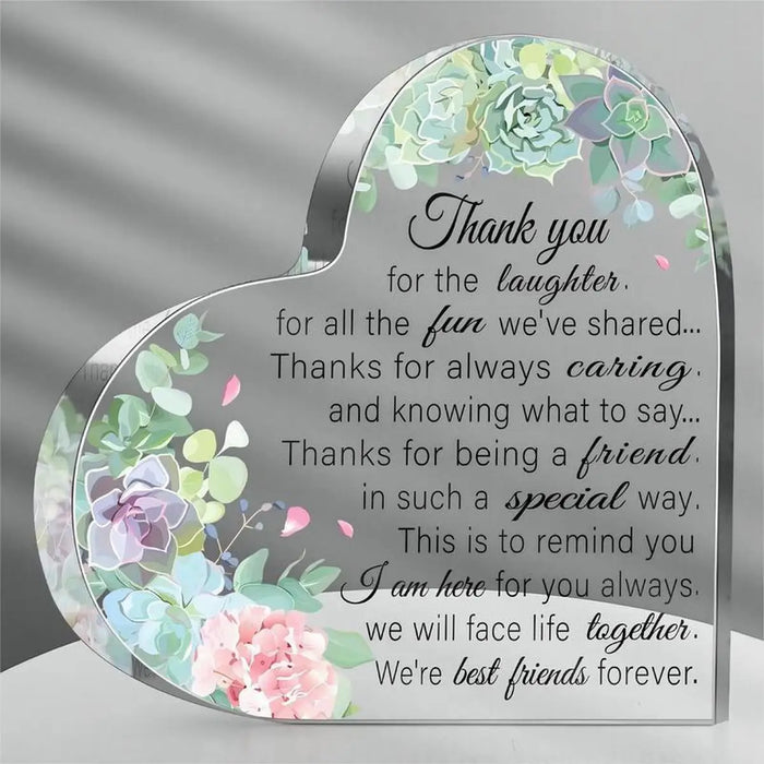 Meaningful Acrylic Heart Decoration For Female Friends