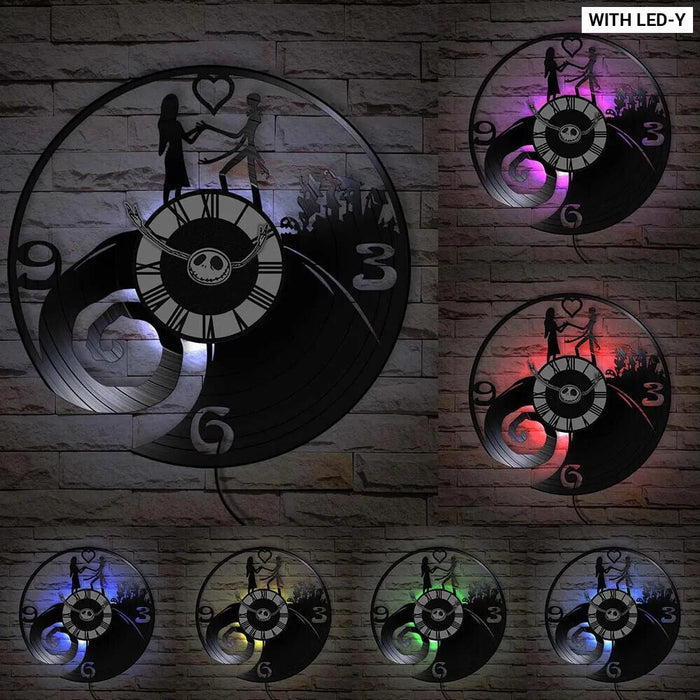 Halloween Nightmare Vinyl Record Wall Clock