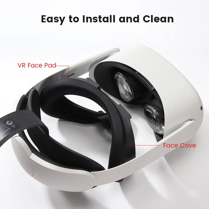 For Oculus Quest 2 Vr Soft Silicone Face Eye Cover Pad/Mask/Glasses With Light Blocking