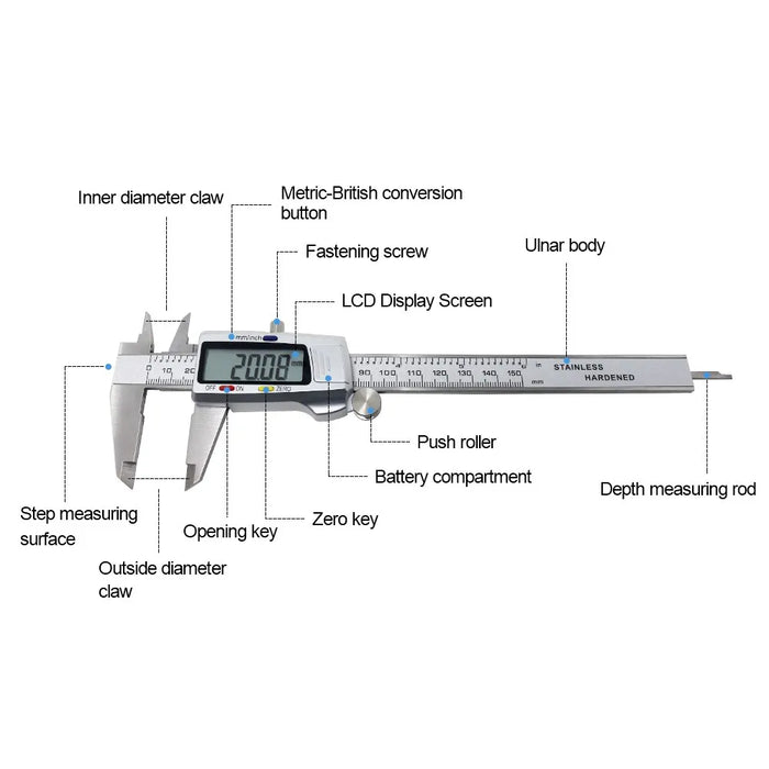 6 Digital Vernier Caliper