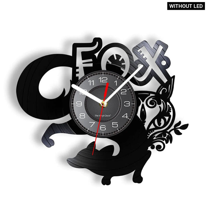 Woodland Fox Vinyl Record Clock