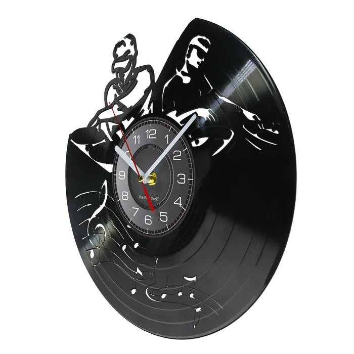 Dj Mixer Vinyl Record Wall Clock