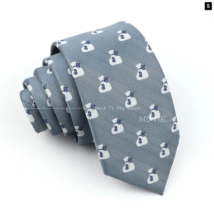 Blue Whale Pattern Tie For Weddings And Daily Wear