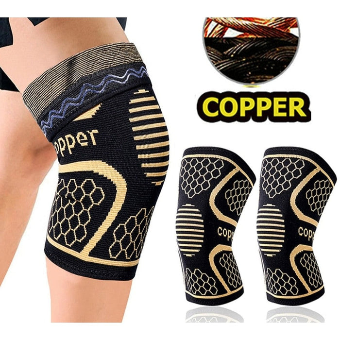 Copper Knee Protector Pads for Sports Workout Arthritis Joint Pain Relief