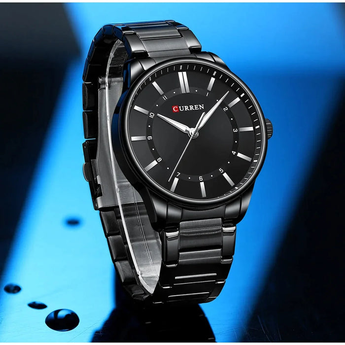 Casual Quartz Watches Men Brand Stainless Steel Band Business Quartz Wristwatches