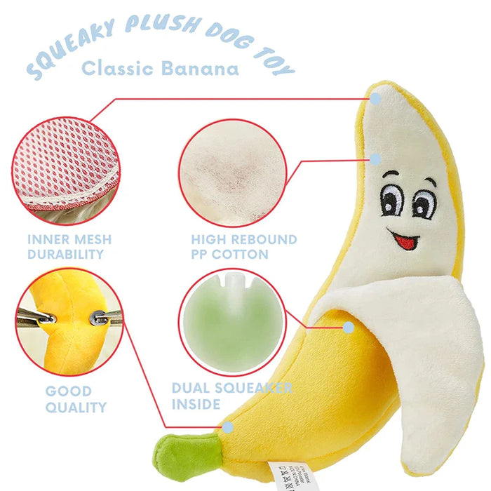 Plush Banana Dog Toy