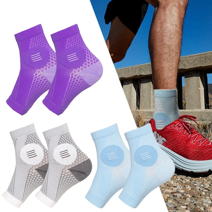 1Pair Peripheral Neuritis Compression Diabetic Toeless Socks For Ankle Gout