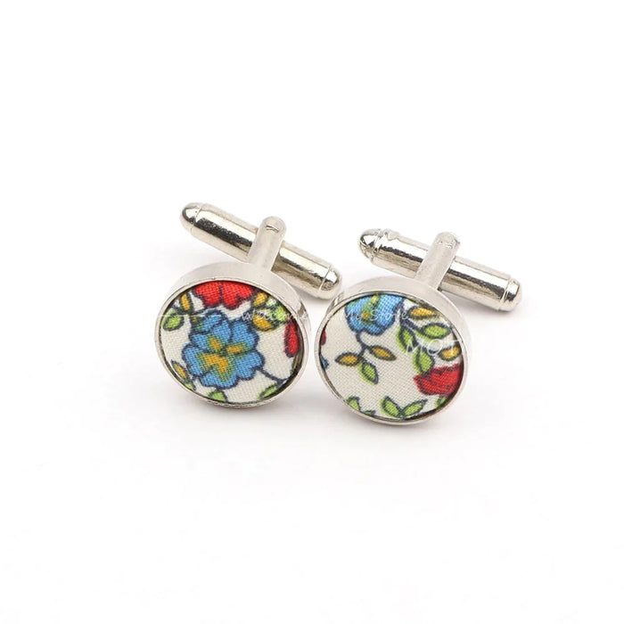 Floral Metal Cufflinks Daily Wear Accessory