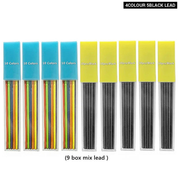 2.0Mm Mechanical Pencil Set With Sharpener And Colour Leads Stationery