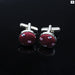 Classic Red Blue Cufflinks Wedding Groom Gift