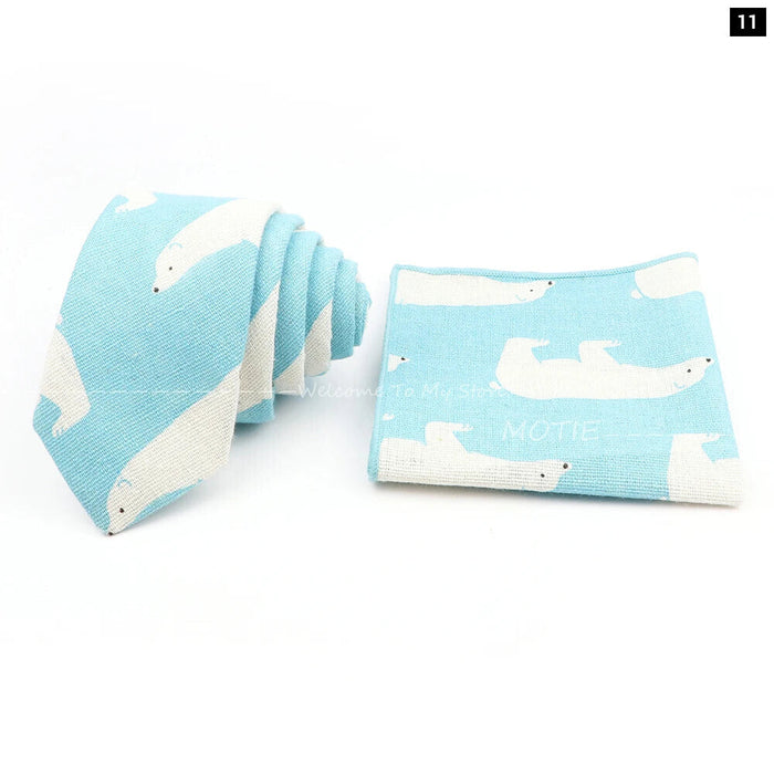 Unisex Linen Ties Set For Weddings And Business